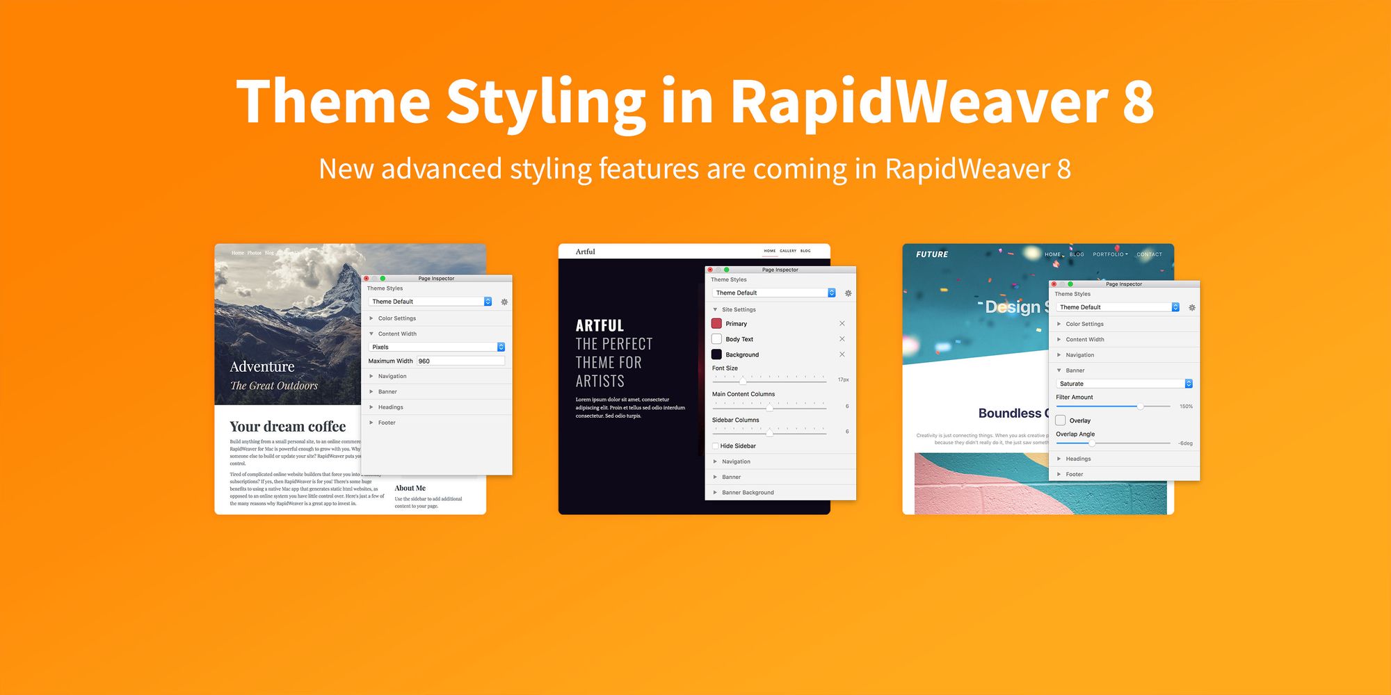 free rapidweaver themes with blog
